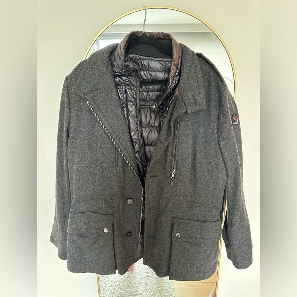 Men’s Moncler Coat with removable Puffy Vest